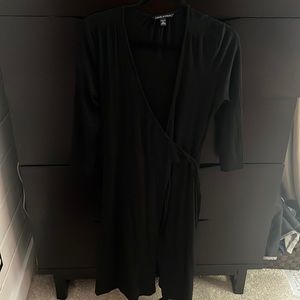 Classic black wrap dress